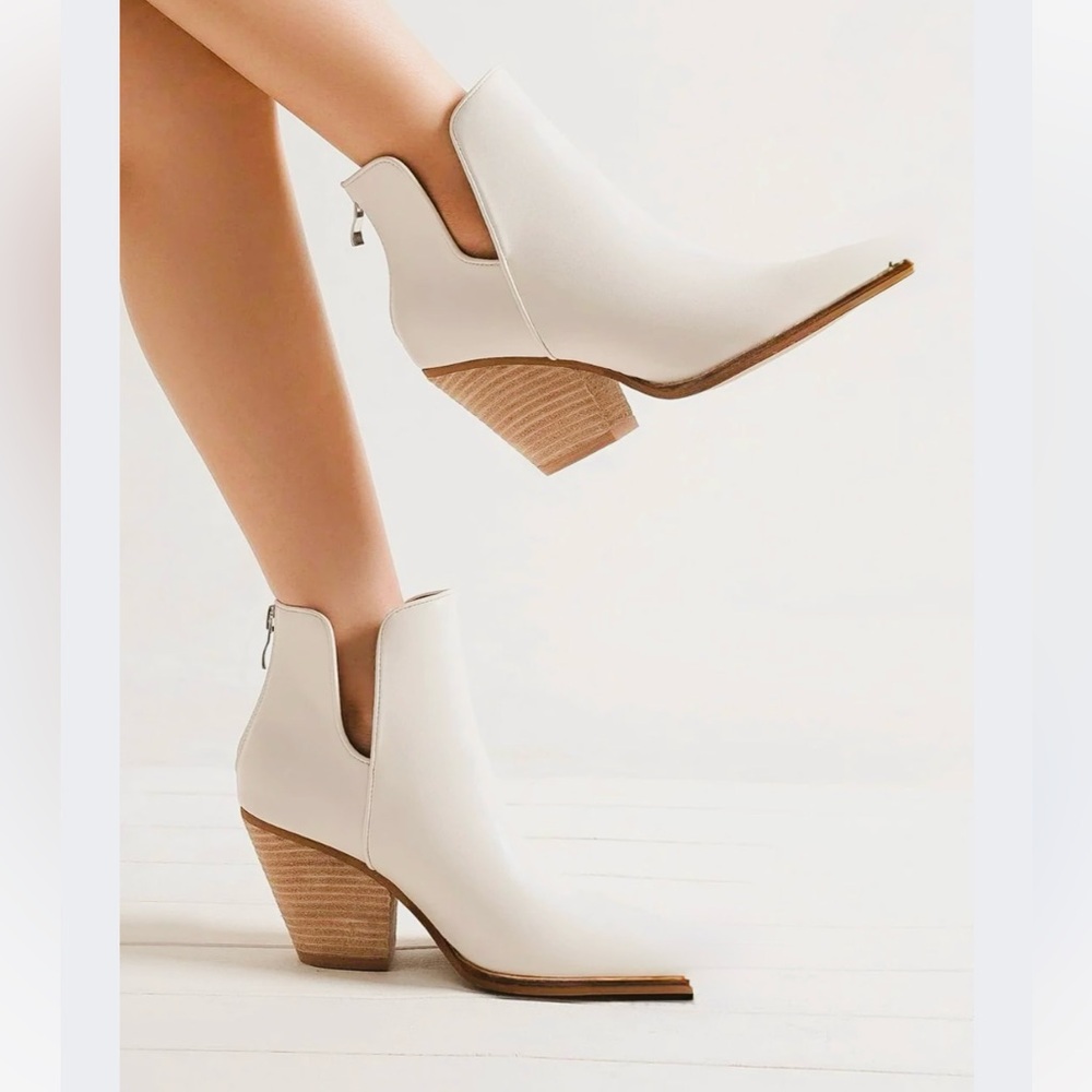 BEAST FASHION Cream Ankle Booties